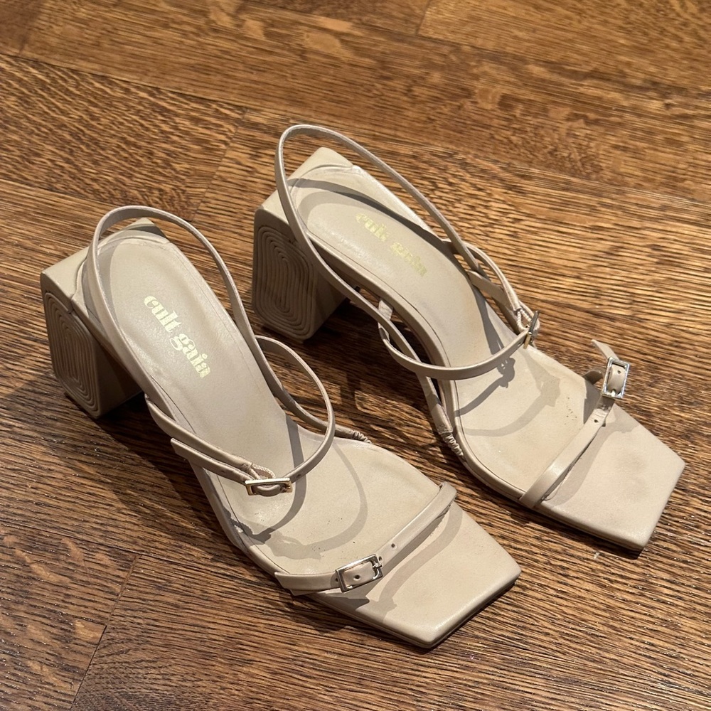 Cult Gaia Maeve Block Heel Slingback Sandals size 35